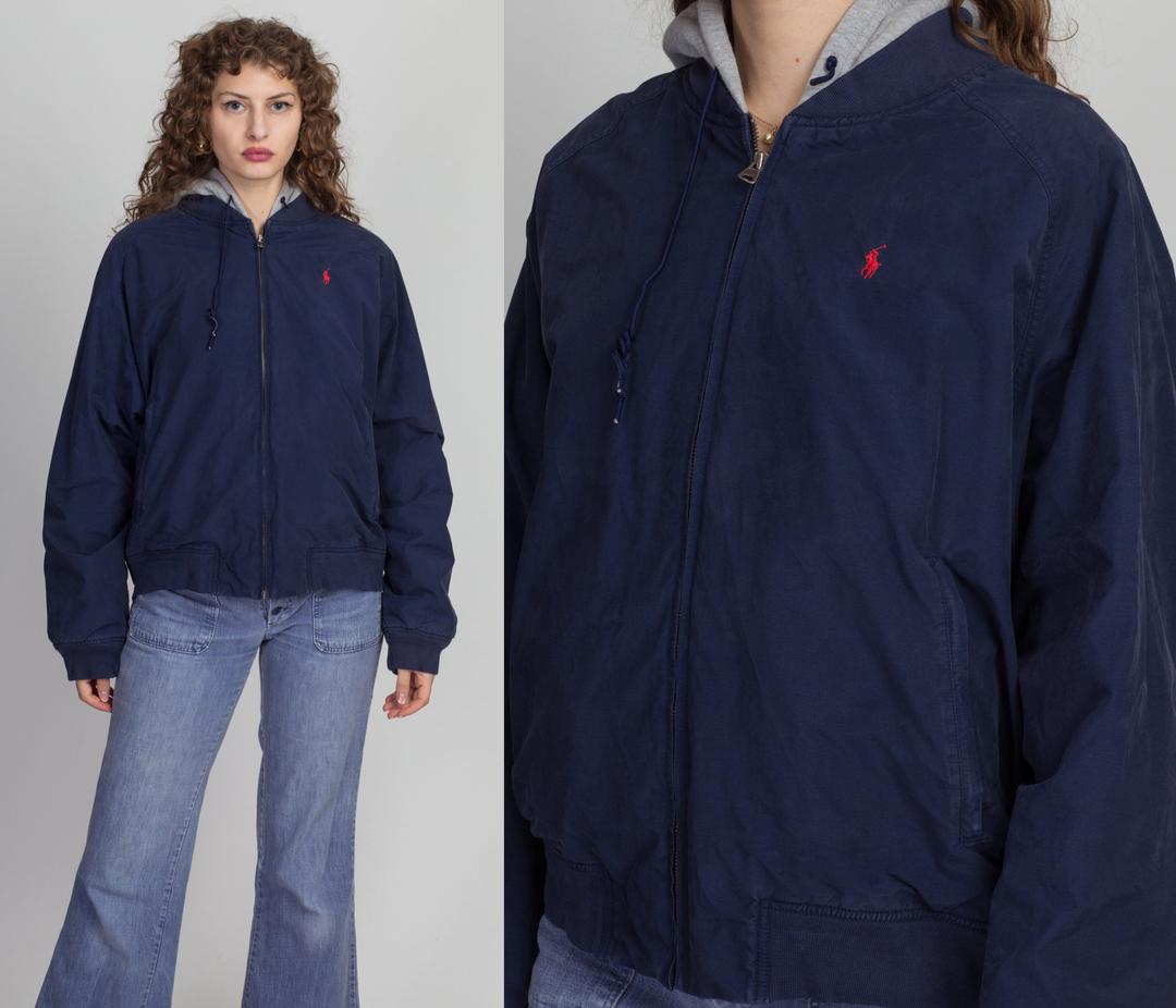 Navy blue ralph lauren jacket best sale