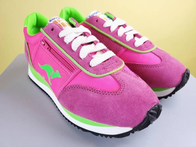 Lime green and pink on sale sneakers