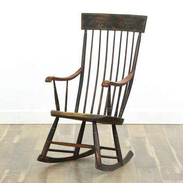 Antique Windsor Cage Back Rocker