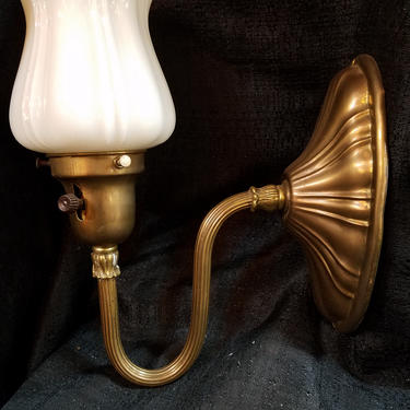 Brass Sheffield Sconce. 4W x 11T x 9D