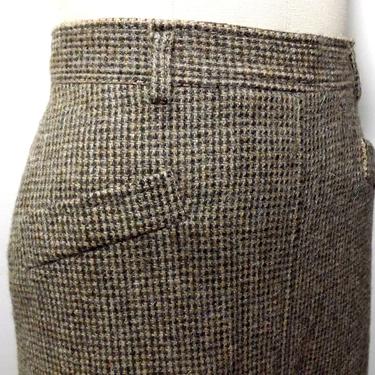 1980's Wool Checkered Skirt 
