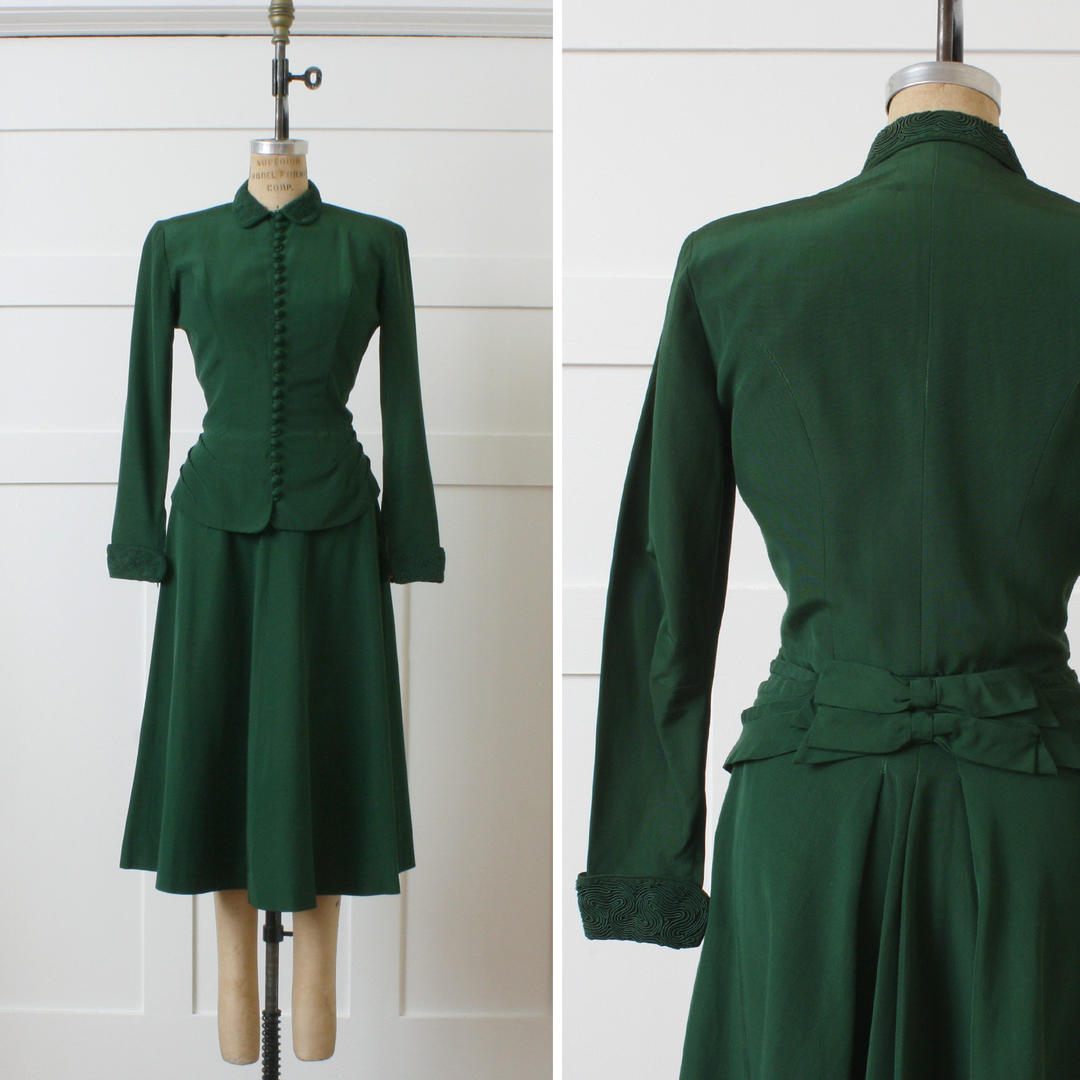 vintage 1950s womens suit • New Look full cut skirt & princess | Living ...