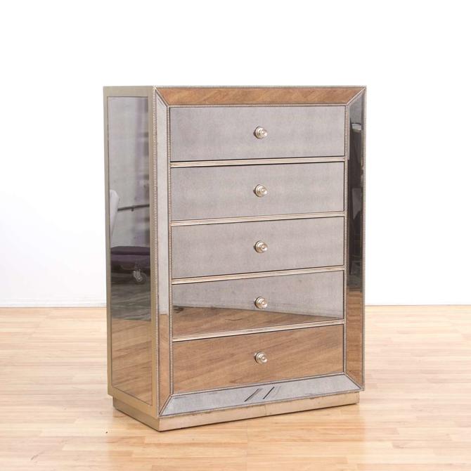 Z Gallerie Omni Mirrored 5 Drawer Tall Dresser From Loveseat Los