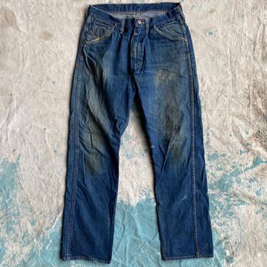 Vintage 1950s Maverick Workwear Sanforized hidden Rivet Denim Jeans 30x30 