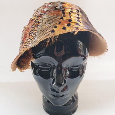 1960s Feather Cloche Hat / 60s does 20s Style | RareJule  display picture 3