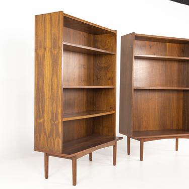 Borge Mogensen Style Walnut Bookshelves, a Pair 