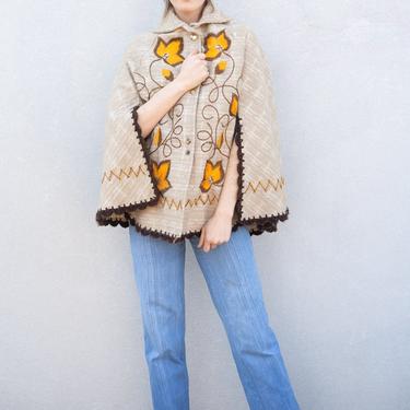 Embroidered &amp; Crochet Poncho
