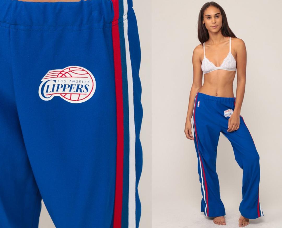 Vintage 90s Tear Away Pants Snap Side Basketball Warm Up Blue