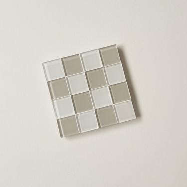 Glass Tile Coaster | Linen