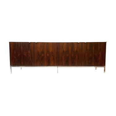 Vintage MCM Rosewood and Marble Credenza by Florence Knoll 