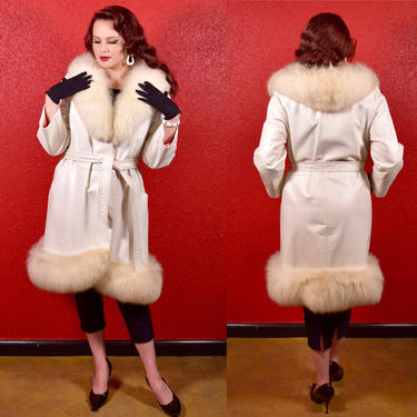 70s Belted Faux Fur Coat