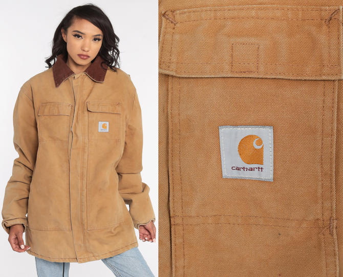 Vintage 90s mocha brown carhartt 2024 jacket