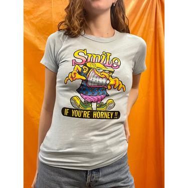 Vintage Roach 74 &quot;smile if you're horney&quot; T- Shirt 