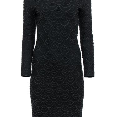 green emerald velvet dress Vintage 90s Carmen Marc Valvo Black Fit & Flare Midi Dress
