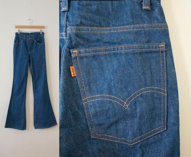 70s LEVIS Orange Tab Saddle Stitched bell bottoms jeans 31