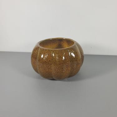 Yellow and Brown Ceramic Planter 