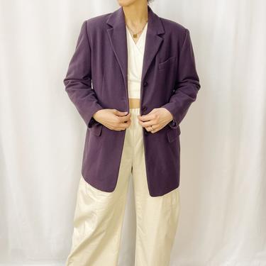 Vintage Eggplant Wool Blazer