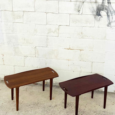 MCM Side Tables with Handles