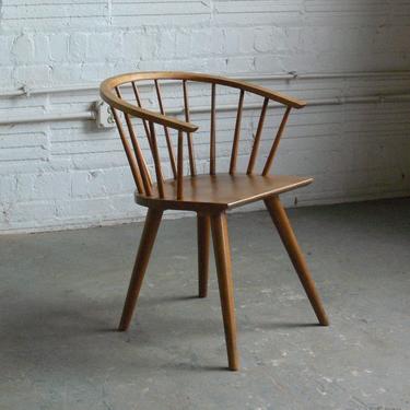 Vintage Spindle Back Armchair Attributed to Russel Wright for Conant Ball 