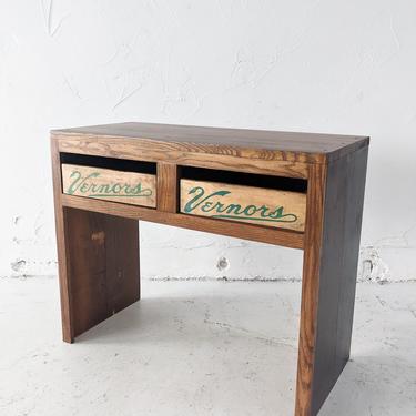 Vernors Sofa and Entry Table with 2 Crate Drawers