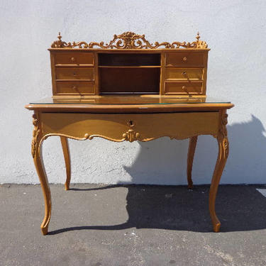 Desk Secretary Writing French Provincial Table Rococo Baroque