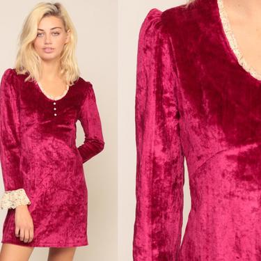 strapless open back dress Can't Leave You Now Magenta Purple Velvet Babydoll Dress – Shop the Mint