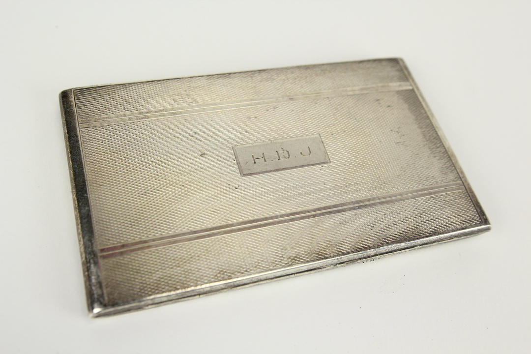 Antique Shreve, Crump, & Low Sterling Silver Cigarette Case with HDJ ...
