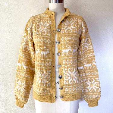 1950s Norwegian wool cardigan sweater 