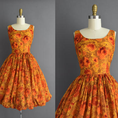 Orange 50s dress best sale