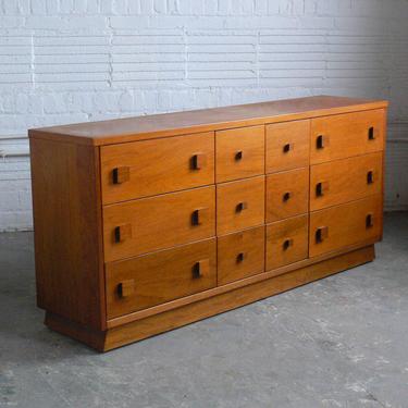 Mid Century Art Deco Inspired 10-Drawer Dresser 