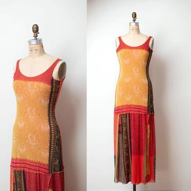 Mixed Print Mesh Dress | Jean Paul Gaultier 