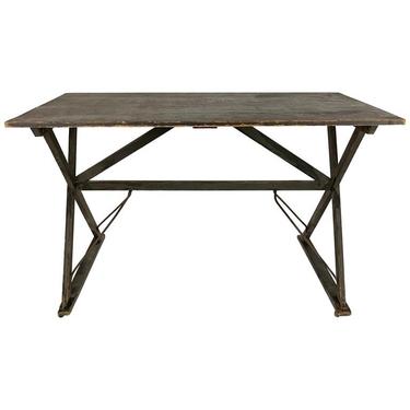 19th Century American Sawbuck Table