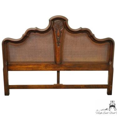 WHITE OF MEBANE Solid Mahogany French Provincial King Size Cane Back Headboard 202-4 