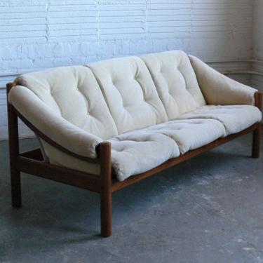 Danish Teak Floating Sofa by Domino Mobler 