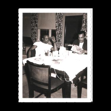 Vintage Photo - 1950s  - Black Men - Smoking - Reading Newspaper - African American - Black Americana - Vernacular Photograph - Found Photo 