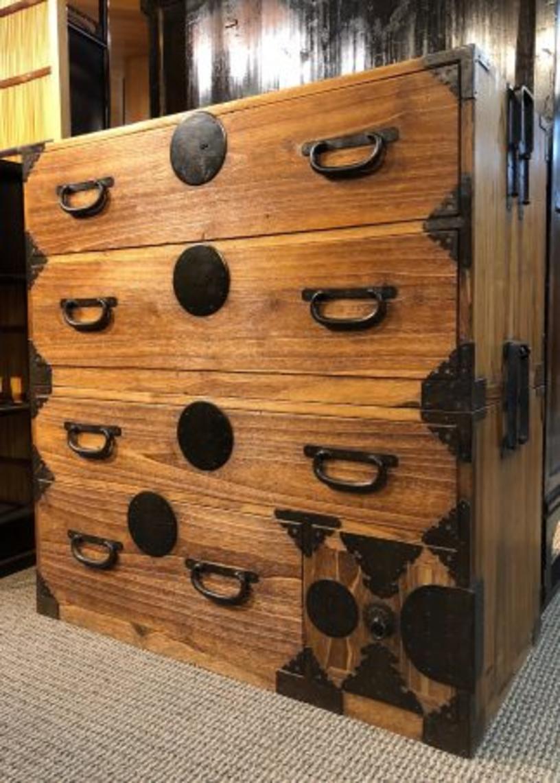 Antique Japanese Kasane Tansu Clothing Chest Kuraya Japanese Antiques