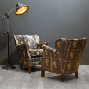 Timothy Oulton Hand Crafted Queen Elizabeth Leather Chairs-Price per chair