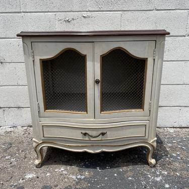 Vintage French Provincial Nightstand Bedside Table Gold Bachelor Chest Neoclassical Furniture Console Bedroom Shabby Chic CUSTOM PAINT AVAIL 