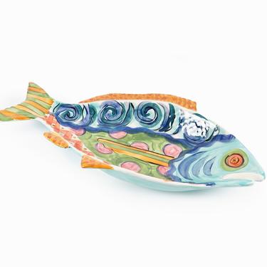 1994 Vicki Carroll Ceramic Fish Platter Large 