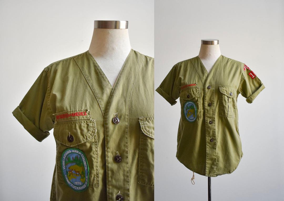 1970s Short Sleeve Boy Scouts Uniform Shirt | Milk & Ice | Baltimore, MD