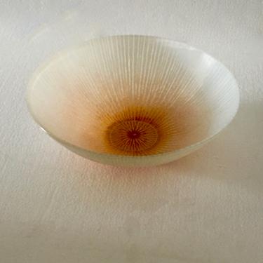 Maurice Heaton Signed Modern Vintage Glass Bowl 1970's 