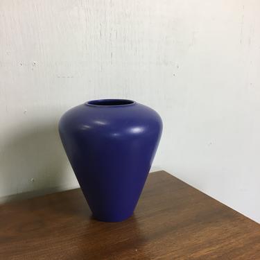 Cobalt Blue Mid Century Ceramic Vase 