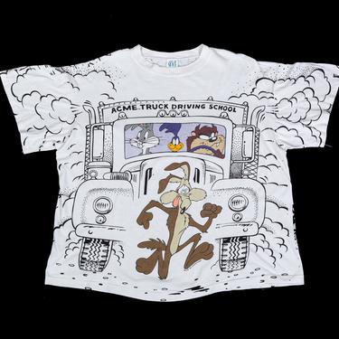 90s Looney Tunes Acme Truck Driving School T | Flying Apple