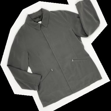 Giorgio Armani 90s gray zip coat