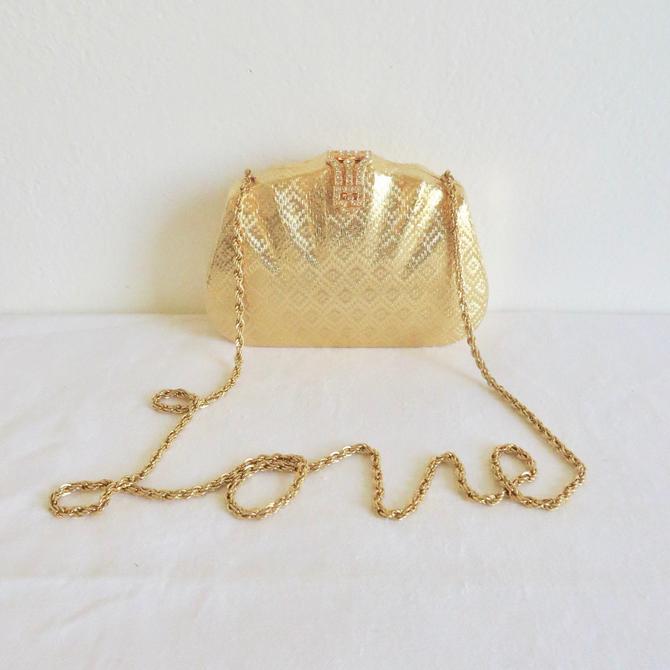 Metallic Gold Italian Leather Clutch Bag with Loop Handle – lusciousscarves