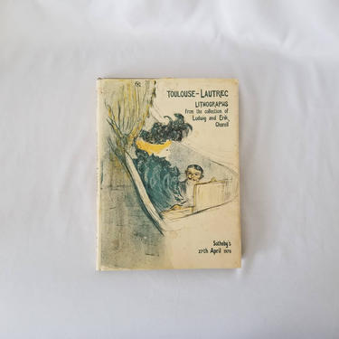Vintage Sotheby's Art Book / Catalog of Toulouse Lautrec Sketches / Illustrated Coffee Table Book / Home Library Decor / French Art Book 