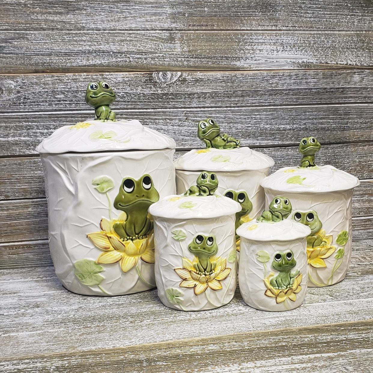 Vintage Neil the Frog 10pc Canister Set, 1970s | A GoGo Vintage