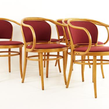 Le Corbusier For Thonet Mid Century Bentwood Dining Chairs - Set of 6 - mcm 