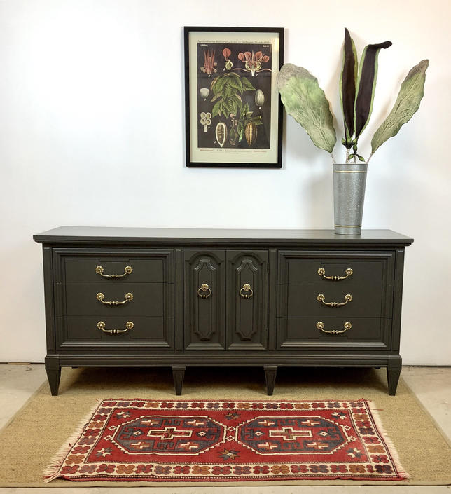 Flash Sale Ethel Long Ebony Italian Provincial Dresser By