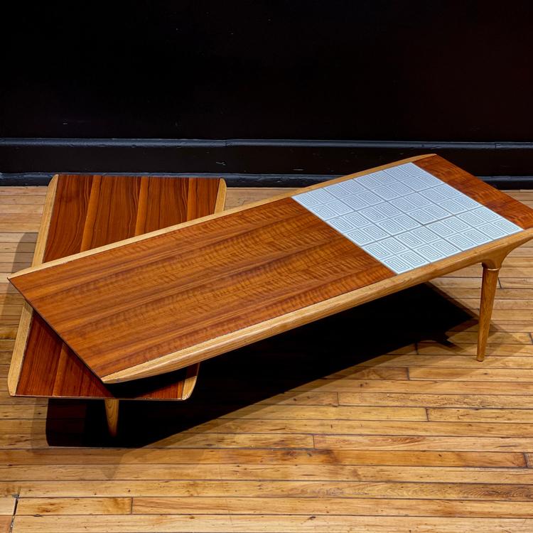 Restored Lane Cosmopolitan Switchblade Tile Top Coffee Table